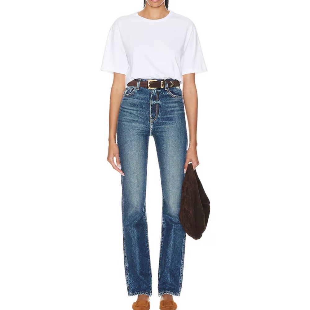 KHAITE Mae Short Sleeve Tee in White Size XL (EUC) Retail $340 - Picture 4 of 7